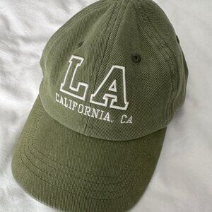 American Eagle Green LA California Hat Excellent Condition